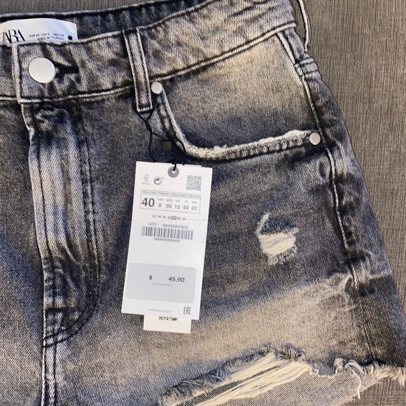 Zara denim shorts NWT - Picture 3 of 6